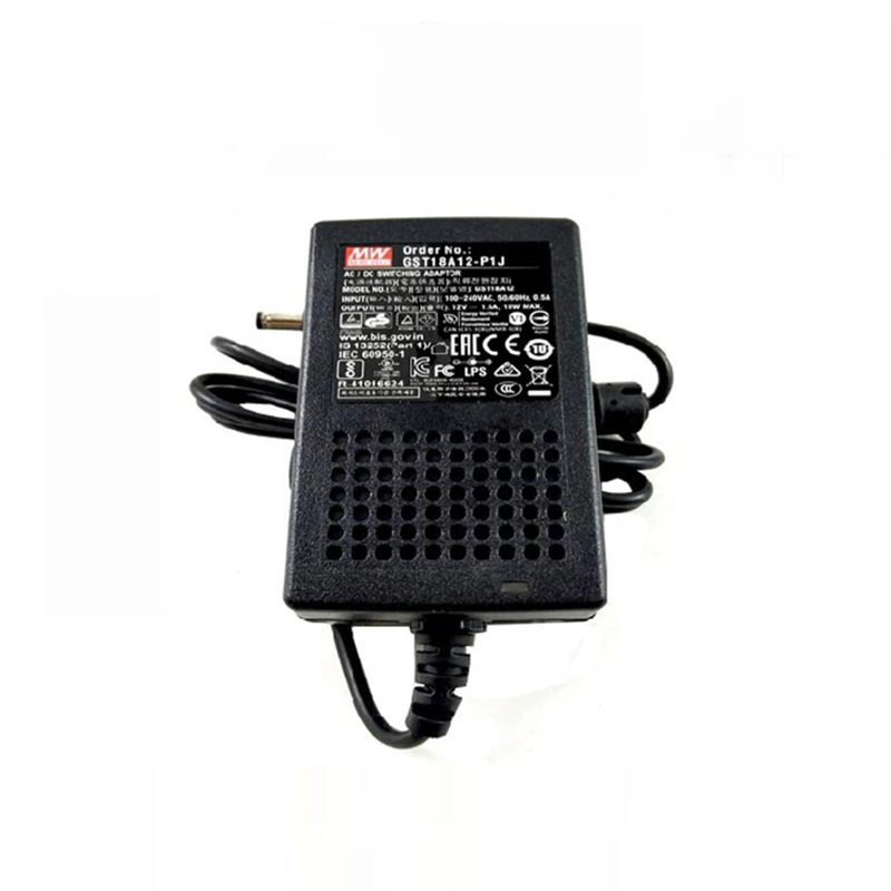 GST18A12-P1J MEANWELL 18W 12VDC 1,5A 115/230VAC AC-DC Güvenilir Yeşil Endüstriyel Adaptör