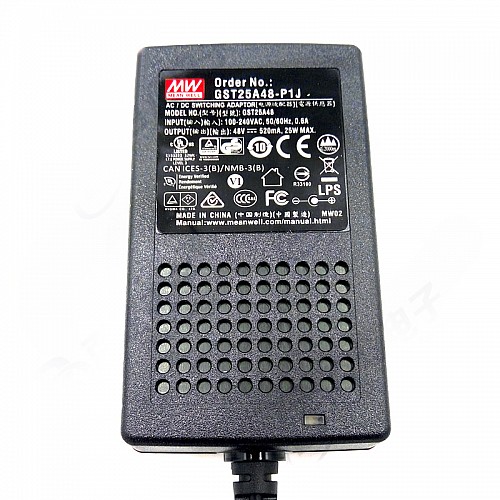 GST25A48-P1J MEANWELL 25W 48VCC 0.52A 115/230VAC AC-DC Adaptör endüstriyel verde güvenilir GST25A48-P1J MEANWELL 25W 48VCC 0.52A 115/230VAC AC-DC Adaptör endüstriyel verde güvenilir