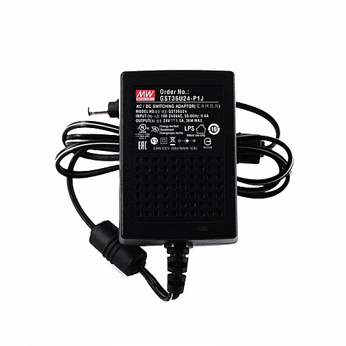GST36U24-P1J MEANWELL 36W 24VDC 1.5A 115/230VAC AC-DC Güvenilir Yeşil Endüstriyel Adaptör