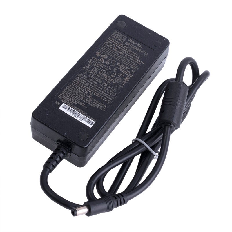 GST60A09-P1J MEANWELL 54W 9VDC 6A 115/230VAC AC-DC Güvenilir Yeşil Endüstriyel Adaptör