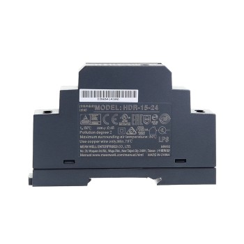 HDR-15-24 MEANWELL 15W 24VDC 0.63A 115/230VAC Ultra İnce Basamak Şeklinde DIN Ray Güç Kaynağı