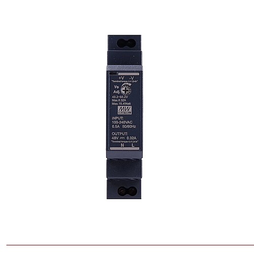 HDR-15-48 MEANWELL 15,4 W 48 VDC 0,32 A 115/230 VAC Ultra İnce Basamak Şeklinde DIN Ray Güç Kaynağı