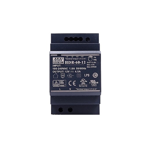 CN Satışta - HDR-60-12 MEANWELL 54W 12VDC 4.5A 115/230VAC Ultra İnce Basamak Şeklinde DIN Ray Güç Kaynağı CN Satışta - HDR-60-12 MEANWELL 54W 12VDC 4.5A 115/230VAC Ultra İnce Basamak Şeklinde DIN Ray Güç Kaynağı
