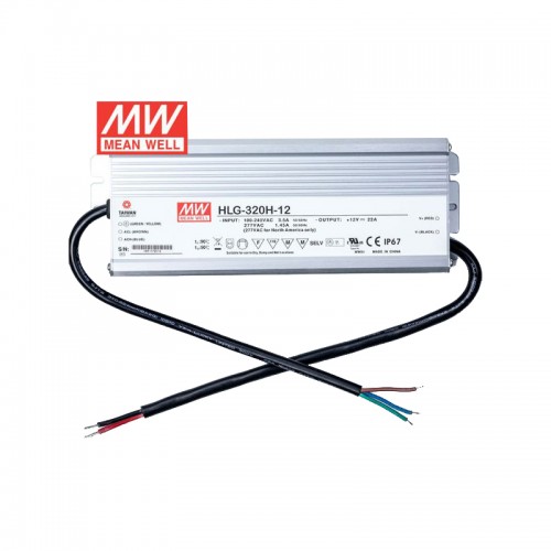 CN Satışta - HLG-320H-12 MEANWELL 264W 22A 12V Sabit Voltaj + Sabit Akım LED Sürücüsü