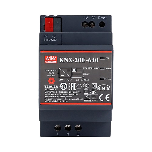 CN Satışta - KNX-20E-640 MEANWELL 640mA KNX Güç Kaynağı CN Satışta - KNX-20E-640 MEANWELL 640mA KNX Güç Kaynağı