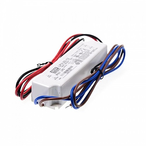 LPV-20-12 MEANWELL 20W 1.67A 12V Tek Çıkışlı Anahtarlama Güç Kaynağı