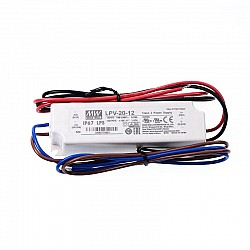 LPV-20-12 MEANWELL 20W 1.67A 12V Tek Çıkışlı Anahtarlama Güç Kaynağı