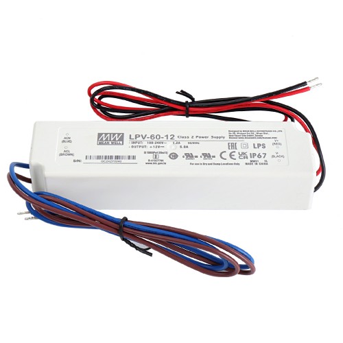 CN Satışta - LPV-60-12 MEANWELL 60W 5A 12V Tek Çıkışlı Anahtarlama Güç Kaynağı