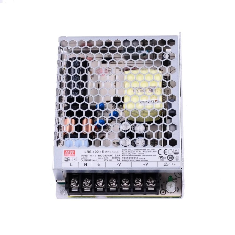 LRS-100-15 MEANWELL 105W 15VDC 7A 115/230VAC Kapalı Anahtarlama Güç Kaynağı LRS-100-15 MEANWELL 105W 15VDC 7A 115/230VAC Kapalı Anahtarlama Güç Kaynağı