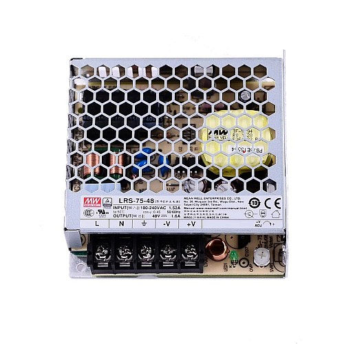 LRS-75-48 MEANWELL 76,8 W 48 VDC 1,6 A 115/230 VAC Kapalı Anahtarlama Güç Kaynağı