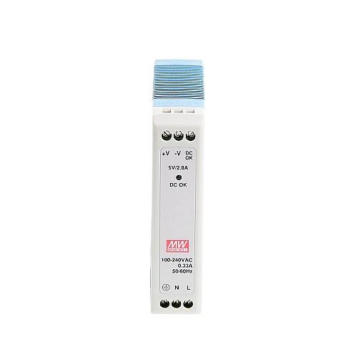 MDR-10-15 MEANWELL 10W 15VDC 0.67A 115/230VAC Tek Çıkışlı Endüstriyel DIN Ray Güç Kaynağı