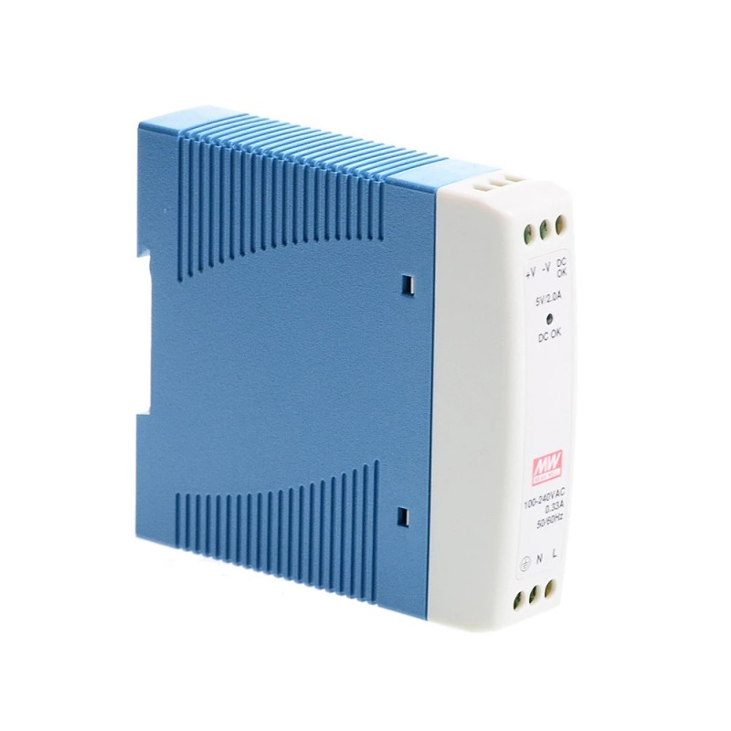 MDR-10-5 MEANWELL 10W 5VDC 2A 115/230VAC Tek Çıkışlı Endüstriyel DIN Ray Güç Kaynağı