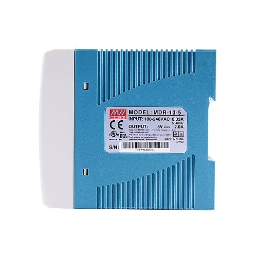 MDR-10-5 MEANWELL 10W 5VDC 2A 115/230VAC Tek Çıkışlı Endüstriyel DIN Ray Güç Kaynağı