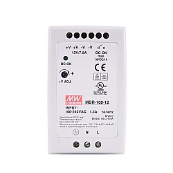 MDR-100-12 MEANWELL 100W 12VDC 7.5A 115/230VAC DIN Ray Güç Kaynağı