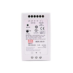 MDR-100-24 MEANWELL 100W 24VDC 4A 115/230VAC DIN Ray Güç Kaynağı