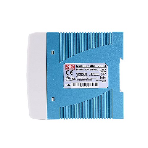 MDR-20-24 MEANWELL 20W 24VDC 1A 115/230VAC DIN Ray Güç Kaynağı