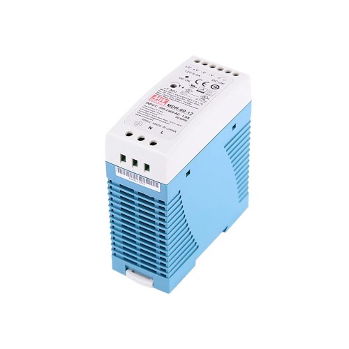 MDR-60-12 MEANWELL 60W 12VDC 5A 115/230VAC DIN Ray Güç Kaynağı