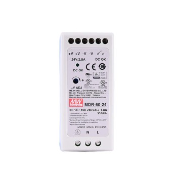 MDR-60-24 MEANWELL 60W 24VDC 2.5A 115/230VAC DIN Ray Güç Kaynağı