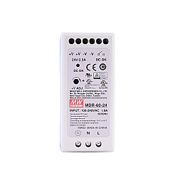 MDR-60-24 MEANWELL 60W 24VDC 2.5A 115/230VAC DIN Ray Güç Kaynağı