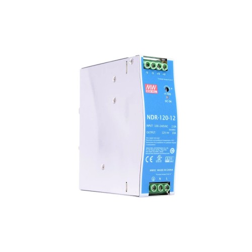 CN Satışta - NDR-120-12 MEANWELL 120W 12VDC 10A 115/230VAC Tek Çıkışlı Endüstriyel DIN RAYI