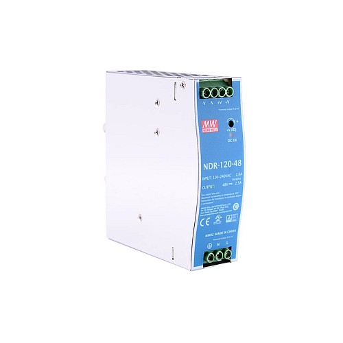 CN Satışta - NDR-120-48 MEANWELL 120W 48VDC 2.5A 115/230VAC Tek Çıkışlı Endüstriyel DIN RAYI