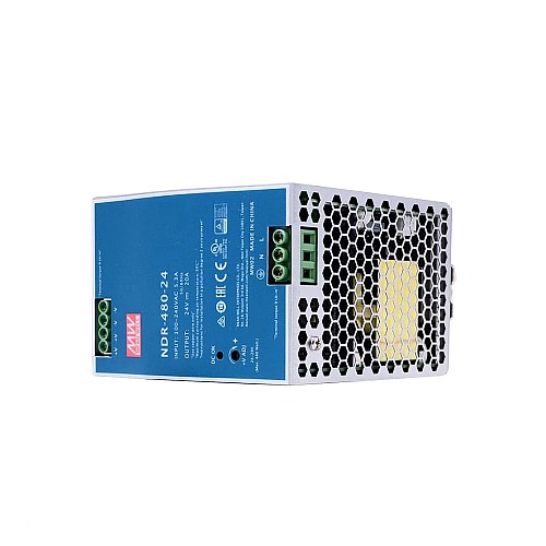 NDR-480-24 MEANWELL 480W 24VDC 20A 115/230VAC DIN Ray Güç Kaynağı