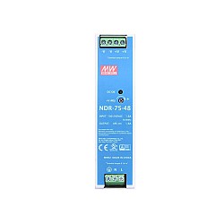 NDR-75-48 MEANWELL 76,8 W 48 VDC 1,6 A 115/230 VAC Tek Çıkışlı Endüstriyel DIN RAYI