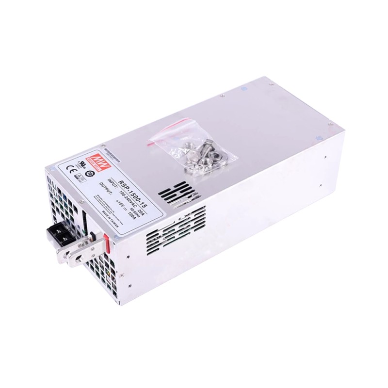 RSP-1500-15 MEANWELL 1500W 15VDC 100A 115/230VAC Tek Çıkışlı Güç Kaynağı