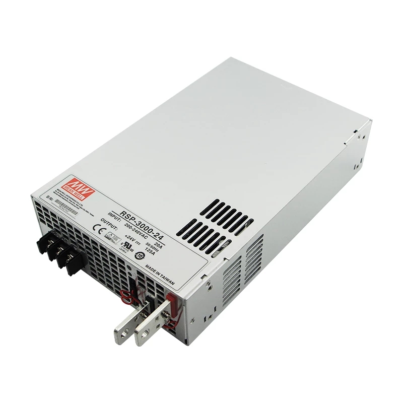 RSP-3000-24 MEANWELL 3000W 24VDC 125A 180/230VAC Tek Çıkışlı Güç Kaynağı