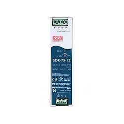 SDR-75-12 MEANWELL 75,6 W 12 VDC 6,3 A 115/230 VAC DIN Ray Güç Kaynağı