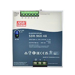 SDR-960-48 MEANWELL 960W 48VDC 20A 230VAC PFC Fonksiyonlu DIN Ray Güç Kaynağı