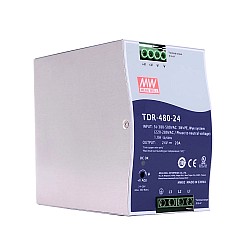 TDR-480-24 MEANWELL 480W 24VDC 20A 400/500VAC İnce Üç Fazlı Endüstriyel DIN Rayı PFC Fonksiyonlu