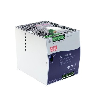 TDR-960-24 MEANWELL 960W 24VDC 40A 400/500VAC İnce Üç Fazlı Endüstriyel DIN Rayı PFC Fonksiyonlu