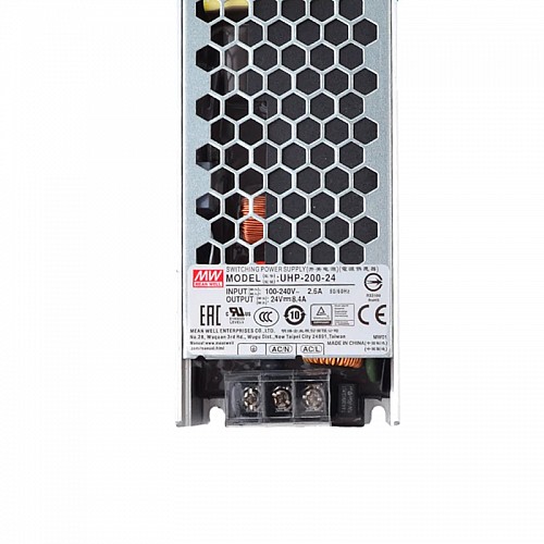 UHP-200-24 MEANWELL 201,6 W 24 VDC 8,4 A 115/230 VAC İnce Tip PFC Anahtarlamalı Güç Kaynağı