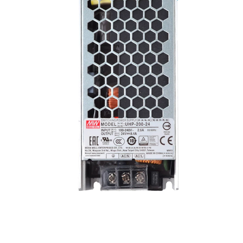 UHP-200-24 MEANWELL 201,6 W 24 VDC 8,4 A 115/230 VAC İnce Tip PFC Anahtarlamalı Güç Kaynağı