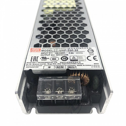UHP-200-55 MEANWELL 201,6 W 55 VDC 3,6 A 115/230 VAC İnce Tip PFC Anahtarlamalı Güç Kaynağı UHP-200-55 MEANWELL 201,6 W 55 VDC 3,6 A 115/230 VAC İnce Tip PFC Anahtarlamalı Güç Kaynağı