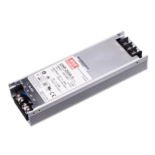 UHP-200A-5 MEANWELL 200W 5VDC 40A 115/230VAC İnce Tip PFC Anahtarlamalı Güç Kaynağı