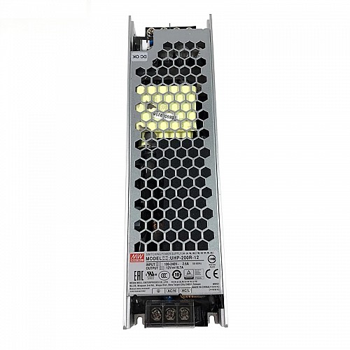UHP-200R-12 MEANWELL 200,4 W 12 VDC 16,7 A 115/230 VAC İnce Tip PFC Anahtarlamalı Güç Kaynağı