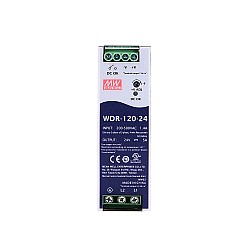 CN Satışta - WDR-120-24 MEANWELL 120W 24VDC 5A 180~550VAC DIN Ray Güç Kaynağı