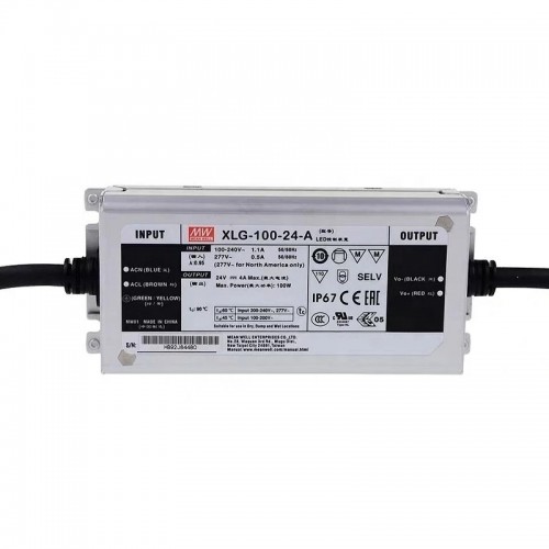 XLG-100-24-A MEANWELL 96W 24VDC 4A 115/230VAC Sabit Güç Modu LED Sürücüsü