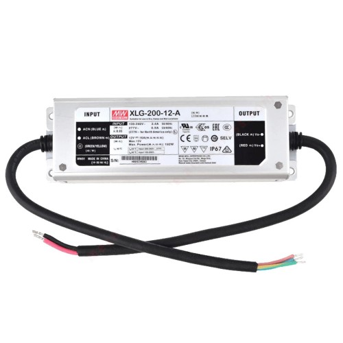 XLG-200-12-A MEANWELL 192W 12VDC 16A 115/230VAC Sabit Güç Modu LED Sürücüsü