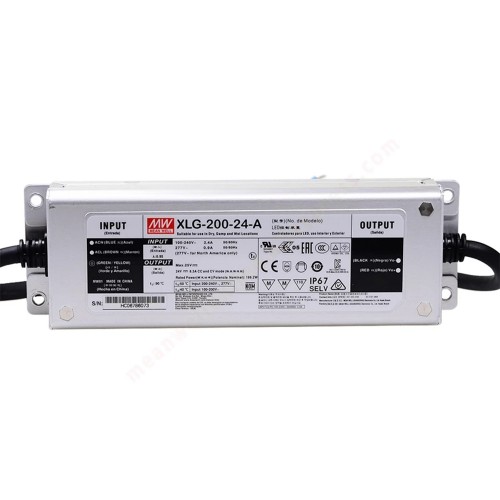 XLG-200-24-A MEANWELL 199,2 W 24 VDC 8,3 A 115/230 VAC Sabit Güç Modu LED Sürücüsü