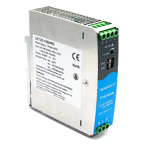 PFC Fonksiyonlu 120W 24V 5.0A 85-264VAC/120-370VDC DIN Ray Anahtarlama Güç Kaynağı PFC Fonksiyonlu 120W 24V 5.0A 85-264VAC/120-370VDC DIN Ray Anahtarlama Güç Kaynağı