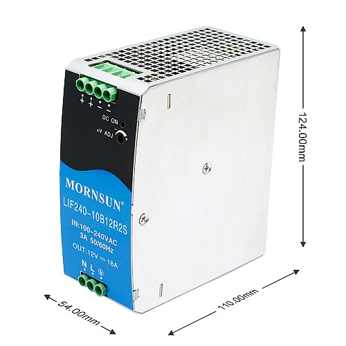 PFC Fonksiyonlu 240W 48V 5.0A 85-264VAC/120-370VDC DIN Ray Anahtarlama Güç Kaynağı