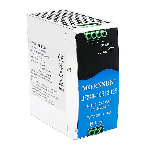 PFC Fonksiyonlu 240W 48V 5.0A 85-264VAC/120-370VDC DIN Ray Anahtarlama Güç Kaynağı