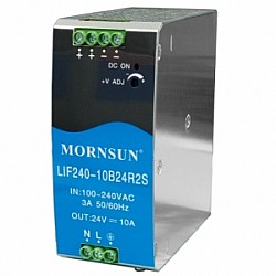 PFC Fonksiyonlu 240W 24V 10.0A 85-264VAC/120-370VDC DIN Ray Anahtarlama Güç Kaynağı