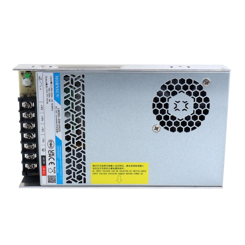 350W 15V 23.3A 90-132VAC/180-264VAC/240-370VDC Anahtarlama Güç Kaynağı - LM350-20B15R2S | StepperOnline