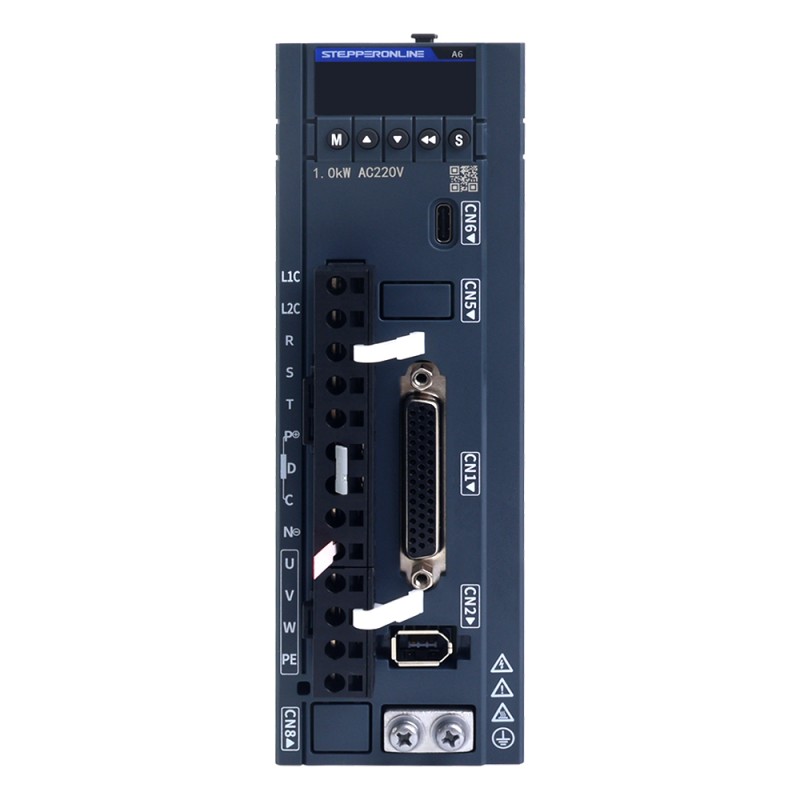 A6H Serisi 850W RS485 AC Servo Motor Seti 1500rpm 5,39Nm 17-Bit Mutlak Enkoder IP67 - A6H-RS850H2A1-M17 | StepperOnline