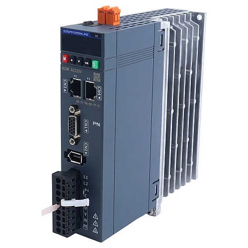 A6 Serisi 400W STO Safe Torque Off PROFINET AC Servo Motor Kiti 3000rpm 1,27Nm Frenli 17-Bit Mutlak Encoder IP67 - A6-PN400H2B1-M17-STO | StepperOnline