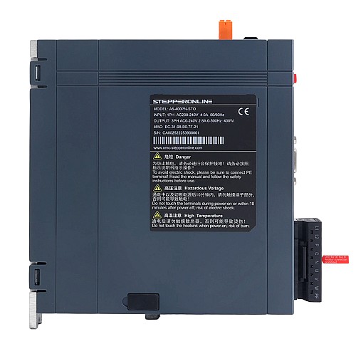 A6 Serisi 400W STO Safe Torque Off PROFINET AC Servo Motor Kiti 3000rpm 1,27Nm Frenli 17-Bit Mutlak Encoder IP67 - A6-PN400H2B1-M17-STO | StepperOnline